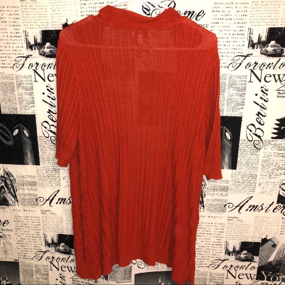 Croft & Barrow Orange Cardigan size L - Picture 4 of 4